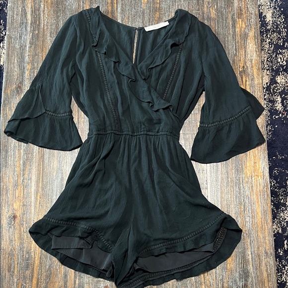 Abercrombie & Fitch Pants - Abercrombie & Fitch Black Ruffle Romper